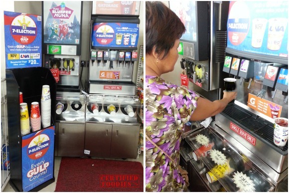 7-Election specially designed Gulp Cups at 7-Eleven