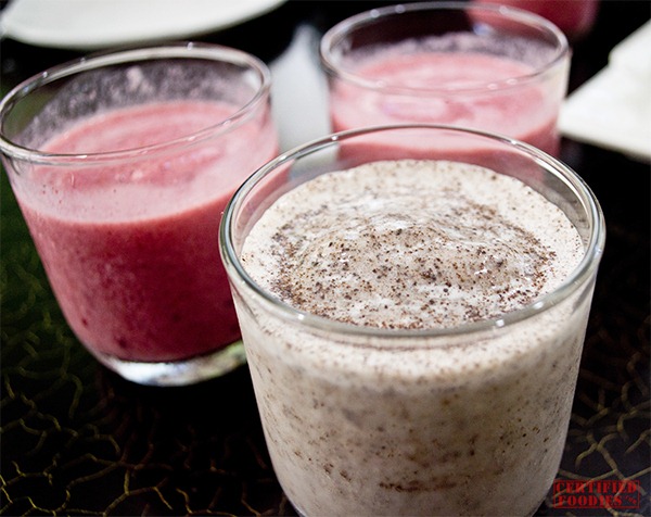 Sugarleaf Choco-Banana Organic Soya-Chia and Mixed Berry Goody Kefir-Chia Milkshakes