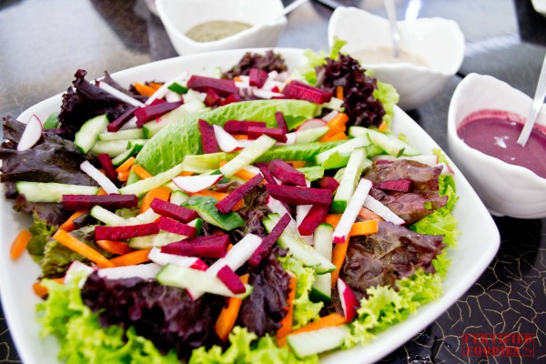 Sugarleaf Garden Greens Salad with various dressings to choose from