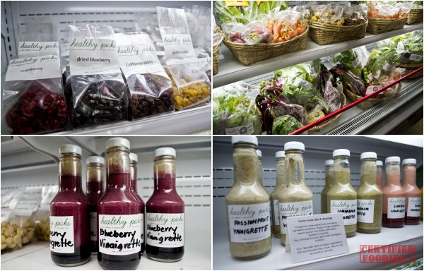 Sugarleaf sells these homemade salad dressings, dried berries and more!