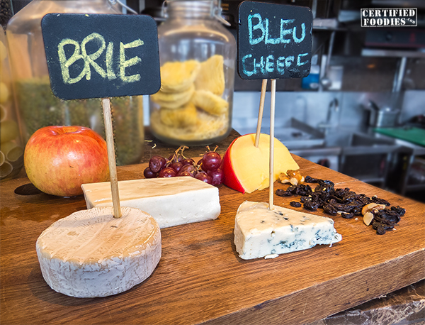 Cheeses at F1 Hotel's buffet