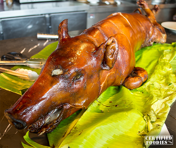 Lechon at F1 Hotel Manila's buffet