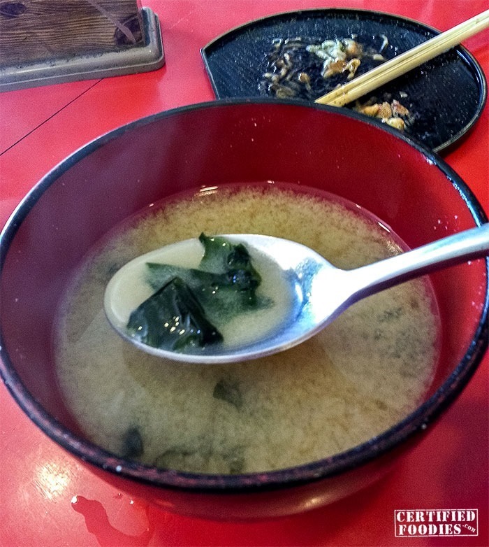 Piping hot Miso Soup