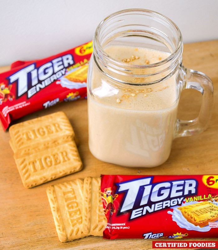 Tiger Energy cookie smoothie with peanut butter
