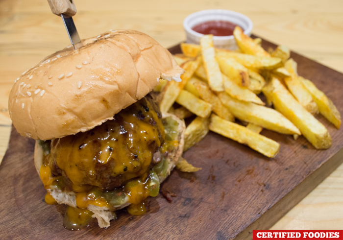 Texas Bomb Burger from Highway Ribbery Grille Restaurant Quezon City