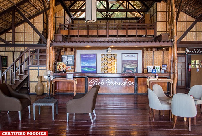 Inside Dugong Bar at Club Paradise Resort in Coron, Palawan