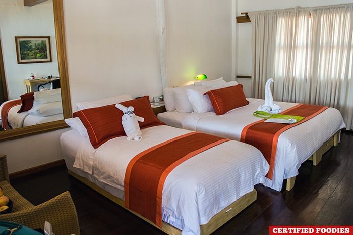 Inside our Club Paradise Resort cabin in Coron, Palawan