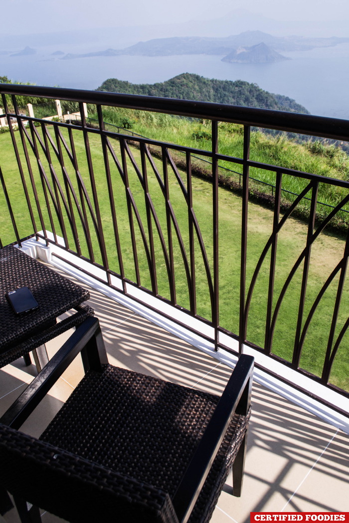 Balcony with Taal Lake View at Taal Vista Hotel Tagaytay