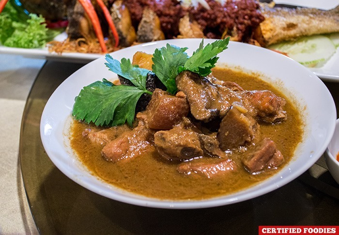 Pongteh - stewed chicken and pork - from Samfu Nyonya in Melaka, Malaysia